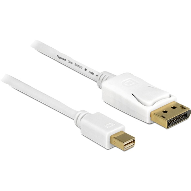 CABLE CONVERTIDOR MINI DISPLAYPORT MACHO A DISPLAYPORT MACHO / RESOLUCION  4Kx2K / 1.8M / WHITE - Imagen 4